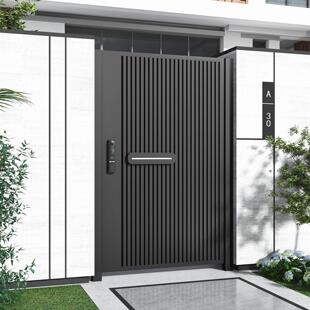 铝艺别墅庭院大门子母门对开 门铝合金庭院门户外栅栏门别墅大门