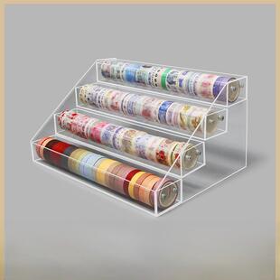 手册胶带展示架桌面流行装饰材料储物简约风格高透明多功能亚克力