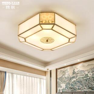 过道书房灯具 楼房间楼梯全铜吸顶灯别墅新中式 中式 卧室吸顶灯复式