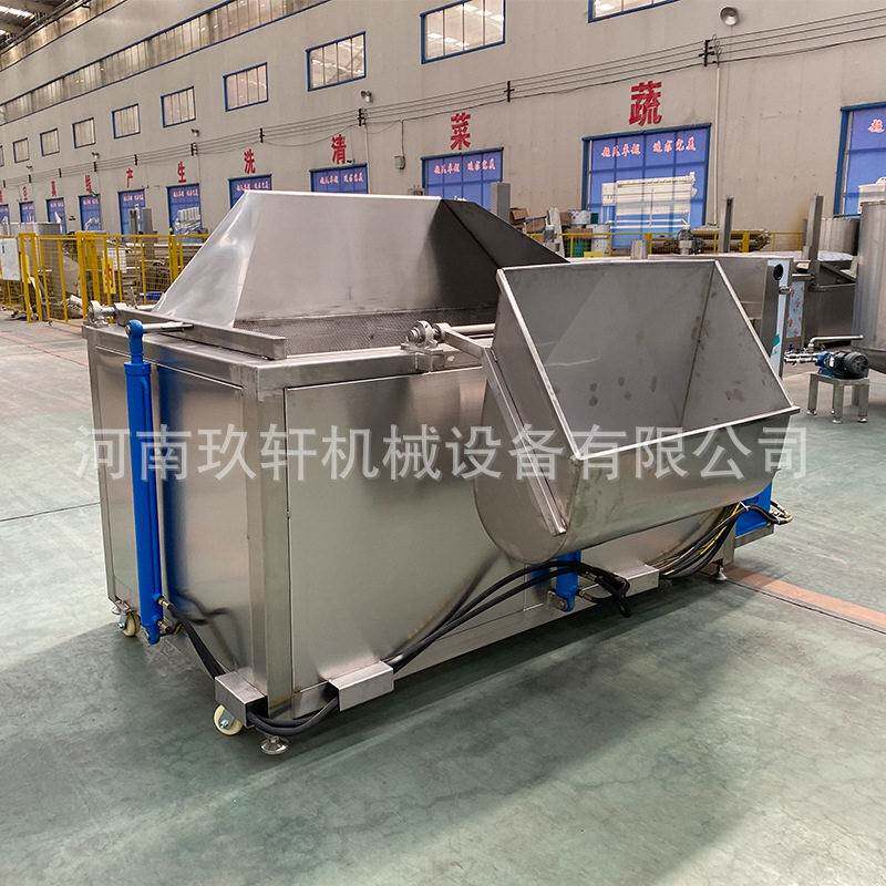 自动出料油炸锅电加热多功能全自动方形油炸机