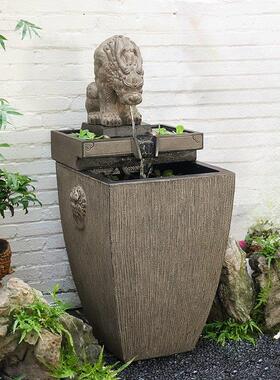 办公室室内外流水摆件循环水水系景观庭院造景布置户外院子鱼池
