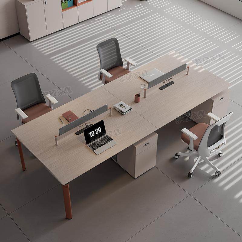 财务职员办公桌组合屏风现代简约二四六人工位员工卡位财务室桌椅