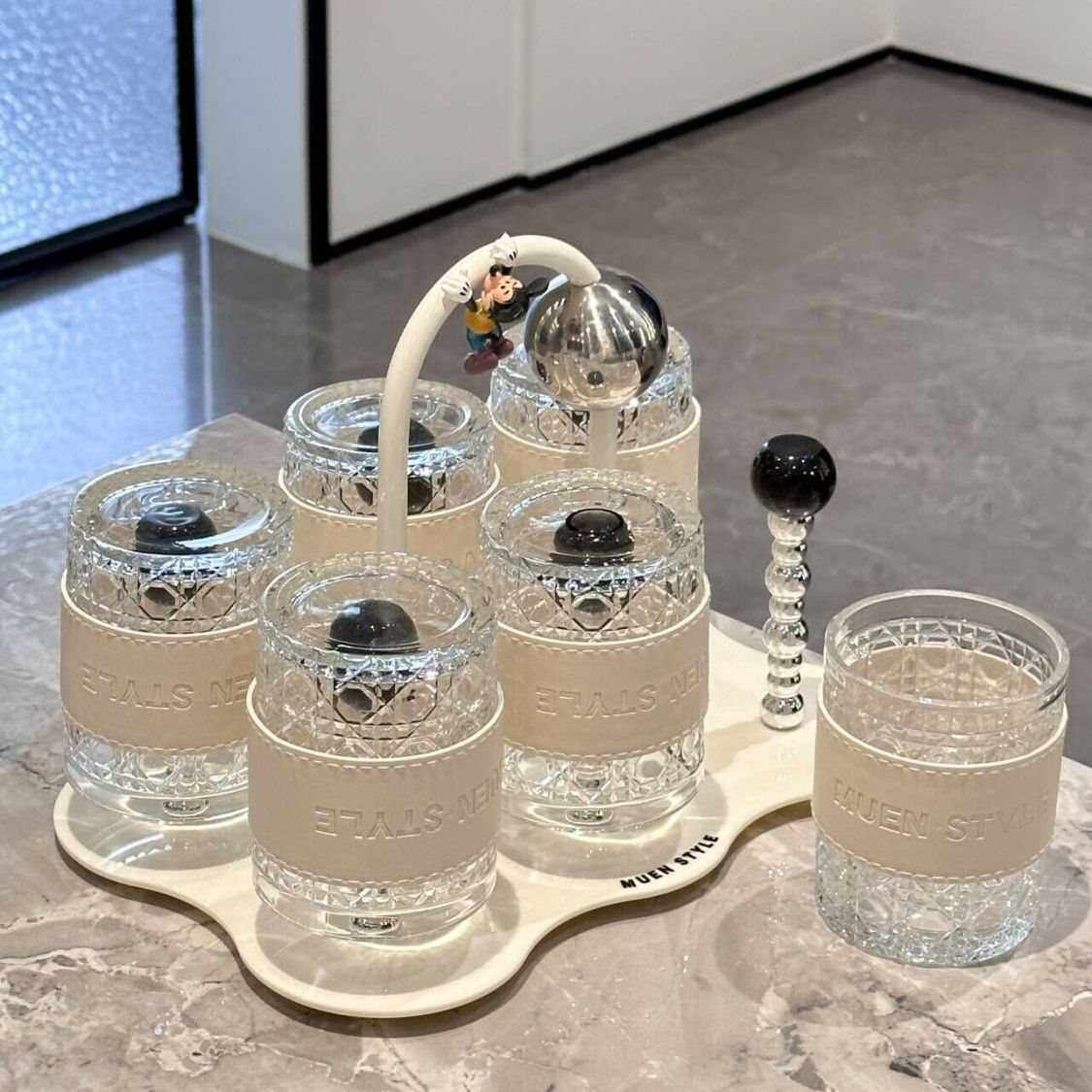 轻奢杯具套装家用客厅待客茶水杯奶油风乔迁新居杯子感赵之吴