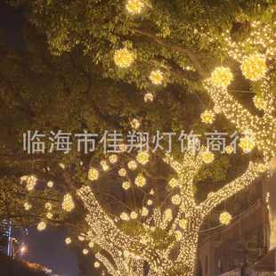 饰灯 led户外挂树藤球灯彩灯闪灯串灯满天星圆球灯圣诞街道亮化装