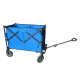 蓝色小推车手推车大容量户外露营折叠拉杆车家用便携运输小拖车
