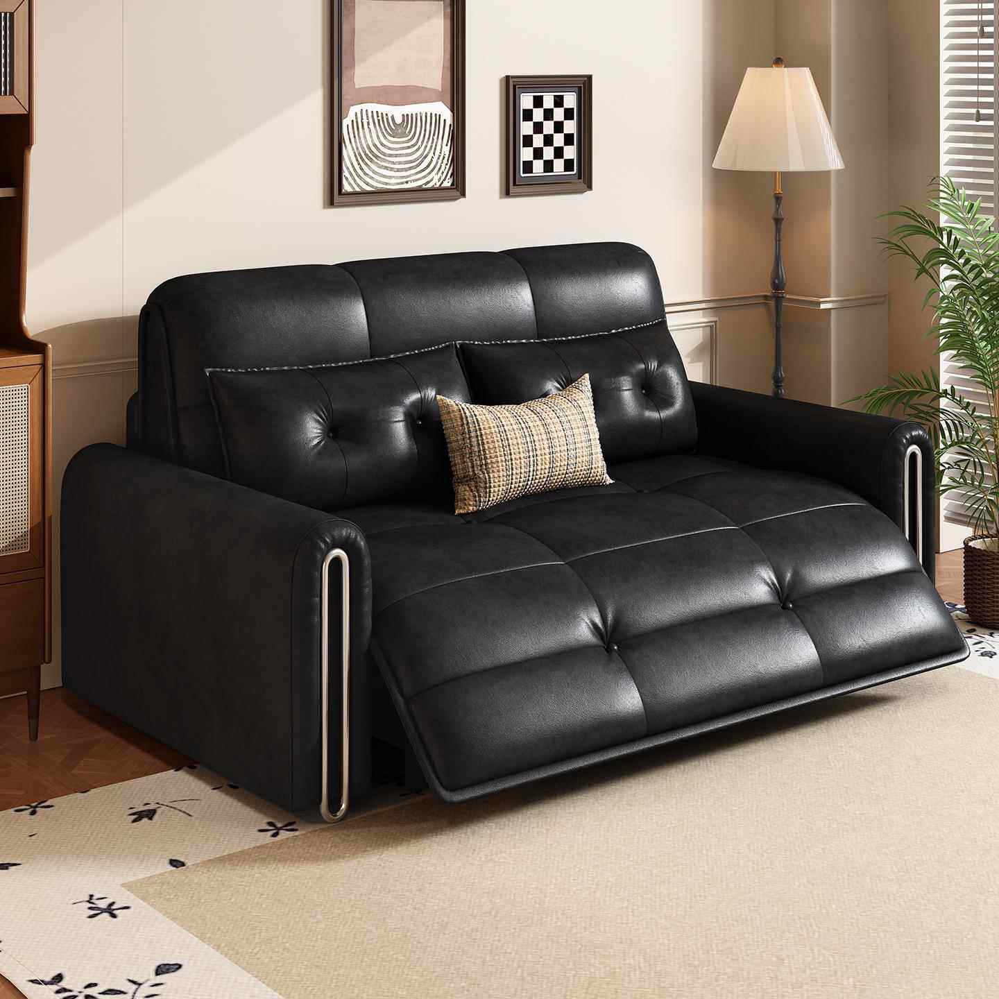 智能电动皮多功能沙发床XUH型房小户客厅书两用一体复古风油蜡沙