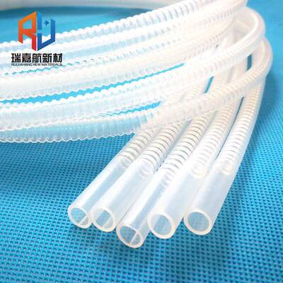 大口径耐高温260℃PFA透明波纹管化工流体行业用聚四氟流体波纹管