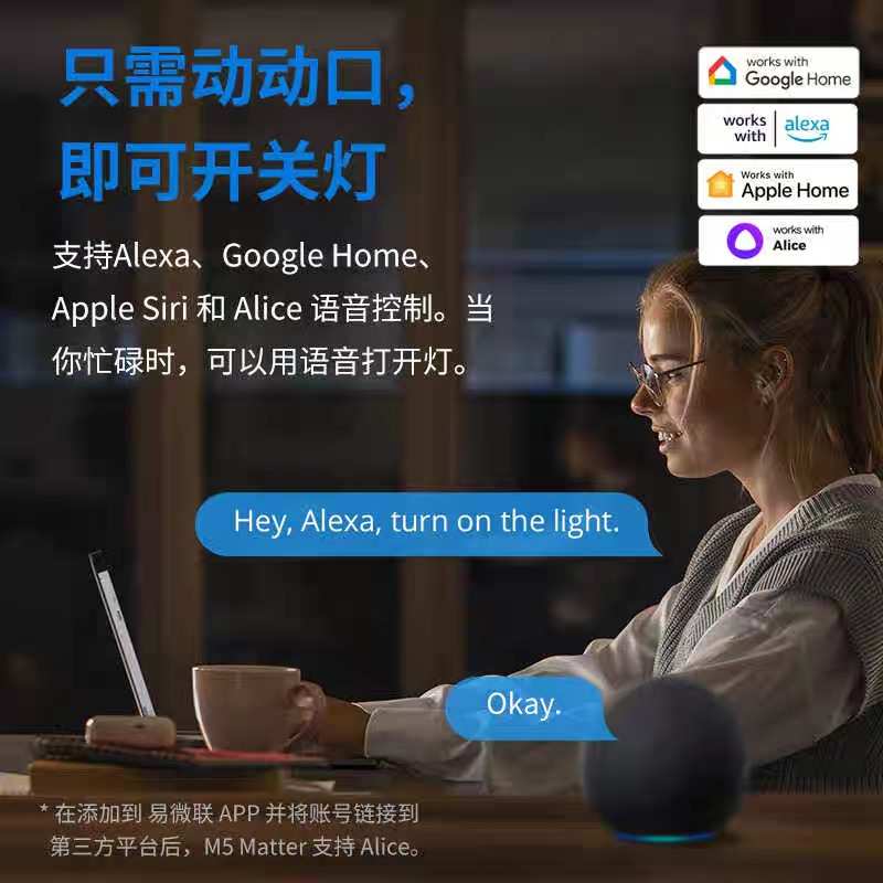 SONOFF易微联Matter M5 86/120智能墙壁按键开关WiFi远程语音控制