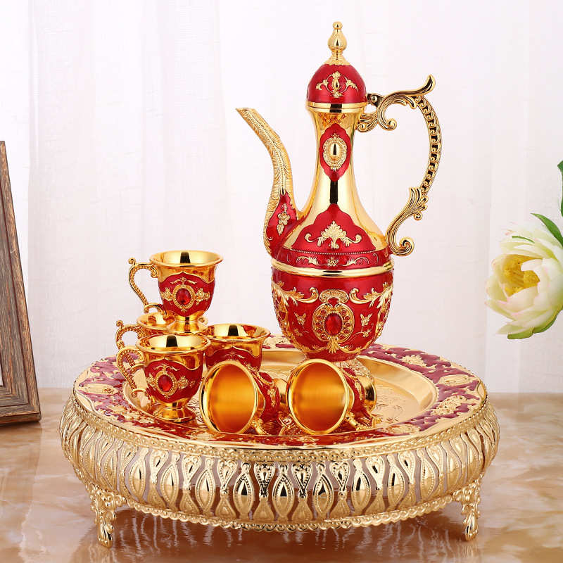 欧式酒具套装白酒家用高档高颜值旧被子古代宫廷创意白酒壶分酒器