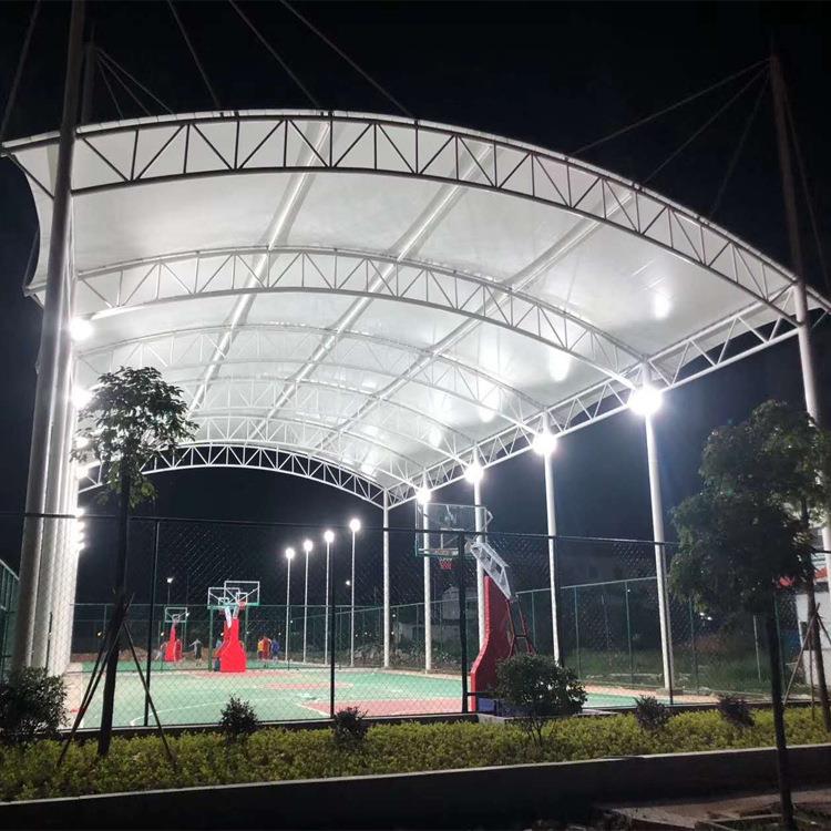 膜结构景观棚户外遮阳棚防雨棚膜布学校球场张拉膜材料制作