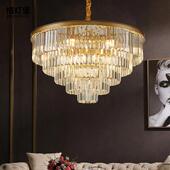 后现代轻奢客厅吊灯美式 餐厅卧室灯具 酒店别墅水晶灯简约北欧风格