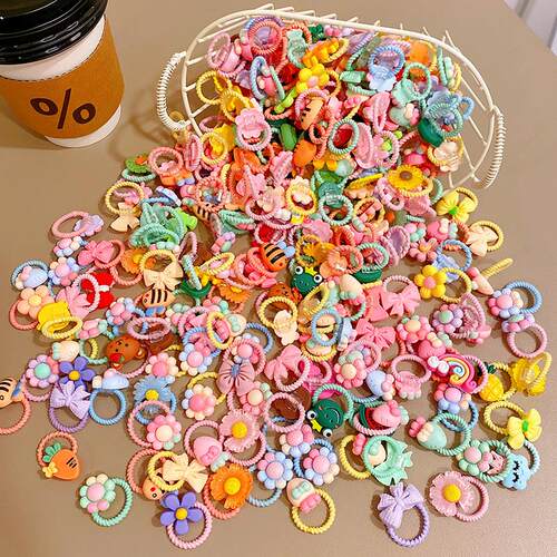 Children cartoon scrunchie rubber band baby hair accessories