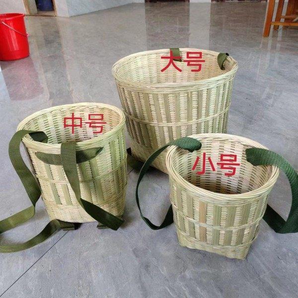 竹制品竹篓精编背篼家用收纳采茶表演采摘茶篓买菜背篓鱼篓筐