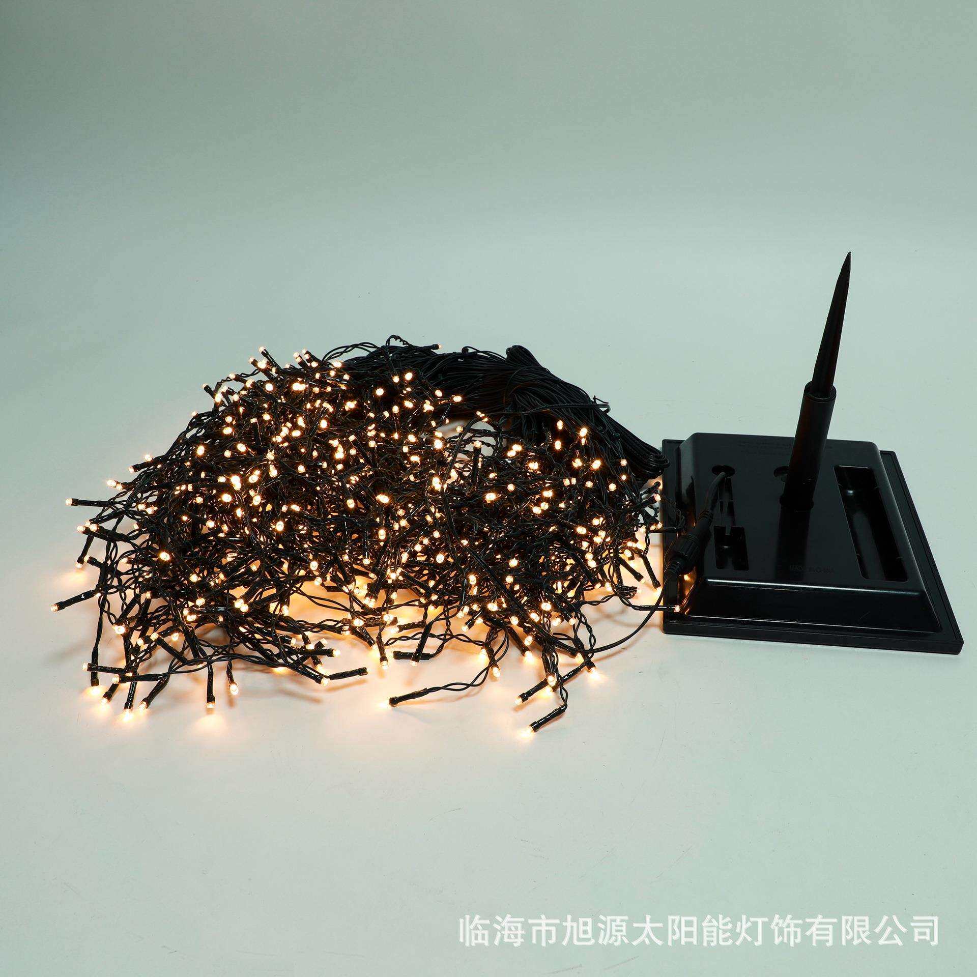 专业太阳能户外露营庭院彩灯装饰防水LED串灯冰条窗帘500头