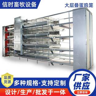 全自动立式蛋鸡笼大层叠式鸡舍鸡场养鸡设备自动捡蛋喂料清粪鸡笼