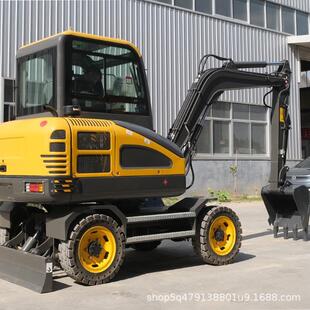 55型轮式 油耗低 挖掘机市政工程化挖掘小钩机建筑破碎挖土机