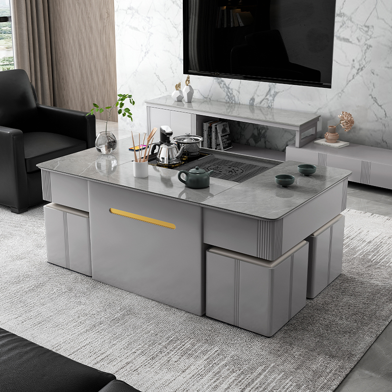 功夫茶几餐桌两用带烧水壶茶具套装一体客厅家用办公室泡茶台桌椅