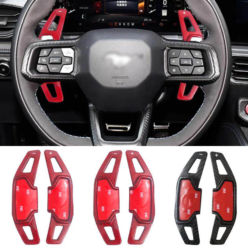 适用于 于Ford2024款改装方向盘专车专用碳纤维加长换档拨片内饰