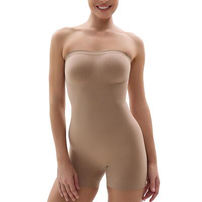 Strapless Shortie Bodysuit for Women Tummy Control Shapewear