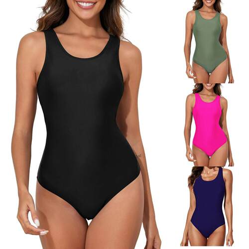 ANRABESS Bodysuits for Women Summer Sleeveless Slim Fitted