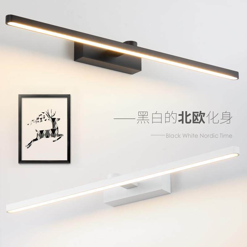 铝材镜前灯led浴室卫生间洗手间镜子灯北欧风简约现代镜灯