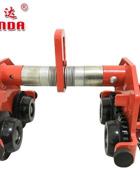 手推跑车.葫5/1/2/35吨工字0钢滑轮起/重芦单轨行EEJ车防撞手拉跑