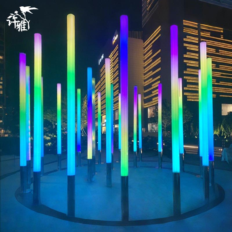 外彩户流幻光柱灯景观灯广场公XY-006园户外美陈旅文互动装置感应