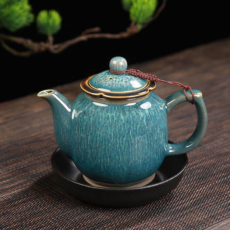胆茶壶陶瓷大号带陶瓷过泡滤内单窑变壶功夫茶具套窑变茶具装茶器