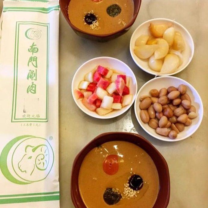 火锅底料蘸料北京南门涮肉芝麻酱麻酱小料糖蒜辣椒油火锅蘸料锅底