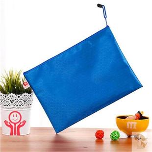 不透明加厚帆布文件袋小号收据袋办公单据大号拉炼炼收纳袋子带文件