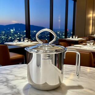 18/10不锈钢大茶缸子多用喝茶杯子咖啡杯热奶杯三层钢户外小奶壶