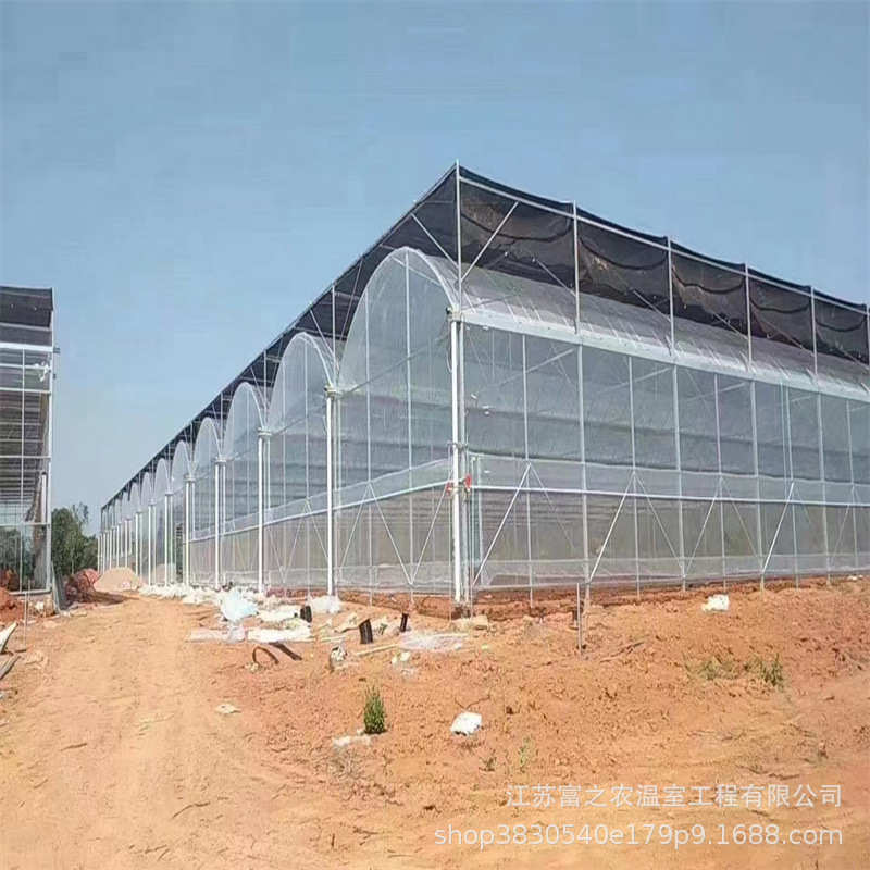 厂家销售玻璃温室大棚 花卉育苗用智能连栋温室大棚 钢管骨架温室