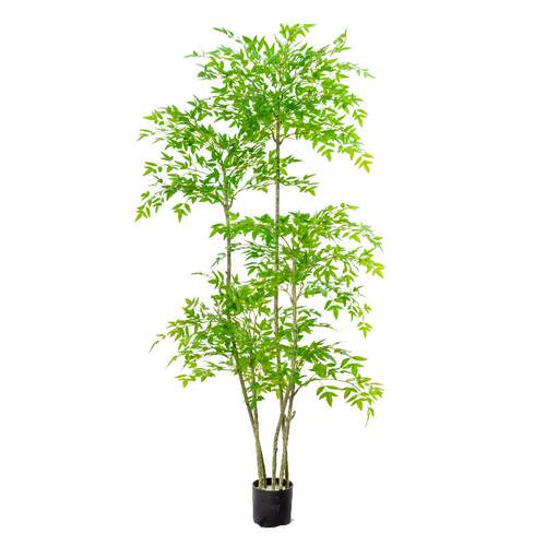 仿真植物南天竹落地盆栽室内大型仿生绿植摆件客厅轻奢装饰花假树