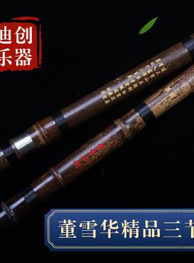迪创乐器董雪华大师制精品三节箫专业演奏紫竹萧洞箫灵声高档fg调