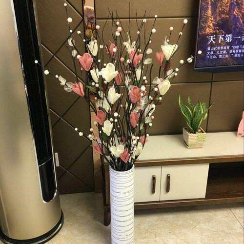 叶脉仿真干花花束假花客厅落地摆件室内玄关大装饰花摆设花艺包邮