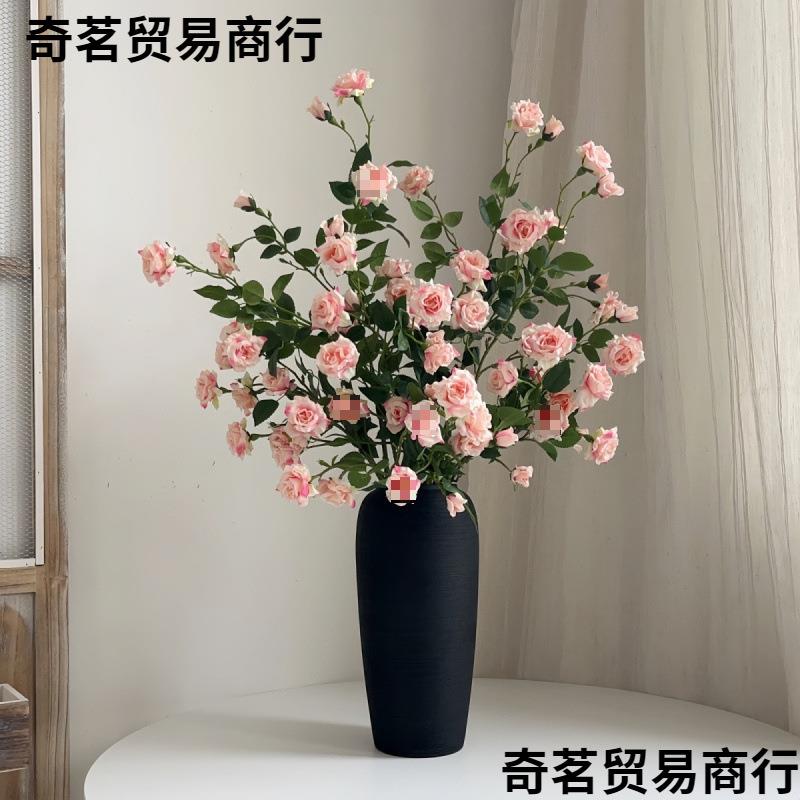 泡泡玫瑰花仿真花假花风摆设轻奢高端餐桌客厅装饰家居摆件杰斯克