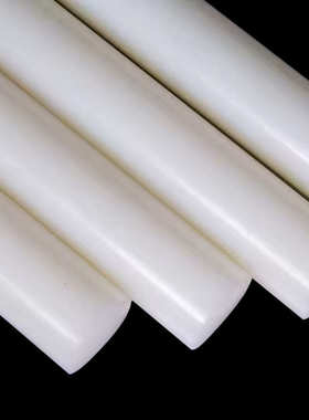 圆柱体厂家氟棒材二聚白色耐高温供应偏圆棒精密乙烯pvdf零件