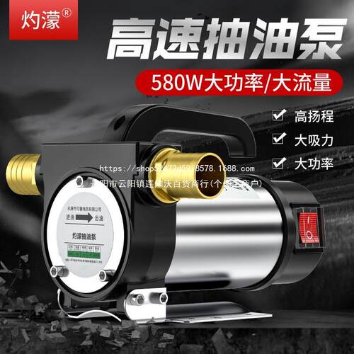 灼濛正转电动抽油12V2MXE反4V220泵V伏自吸泵泵直流柴油加油机抽