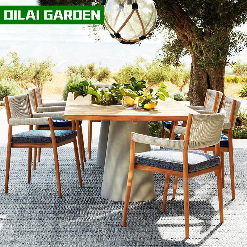 高端户外休闲桌椅柚木东南亚风格庭院露天花园温室实木室外家俱