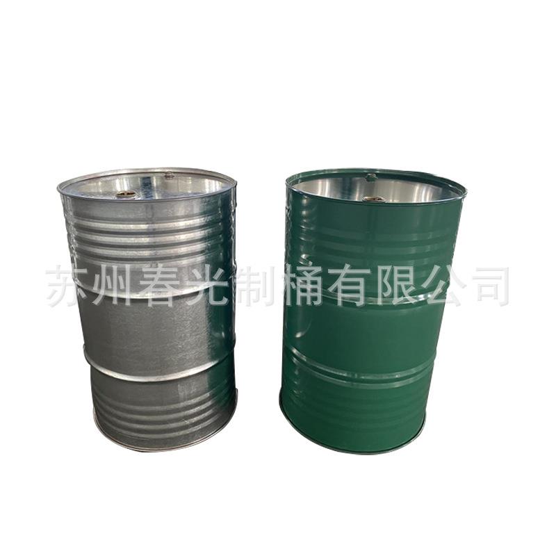 厂发L升圆形汽油金属桶汽工油桶化钢桶直镀锌桶家液体溶圆柱形铁