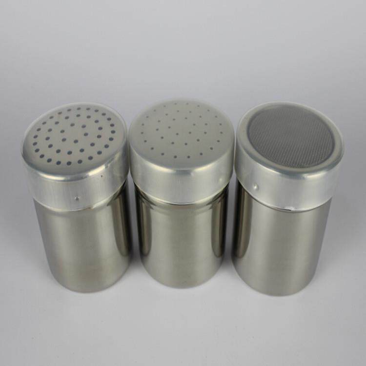 不锈钢带盖粉筒花式咖啡撒粉器烧烤调味罐撒料瓶可可粉胡椒粉撒罐