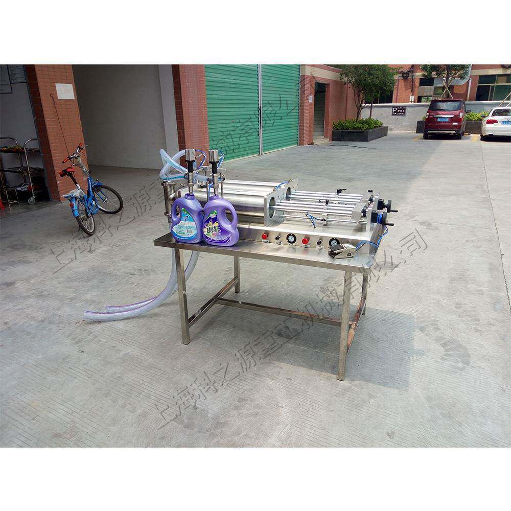 自动化双头灌装机活塞式液体气动包装机小型洗衣液洗洁精装瓶机