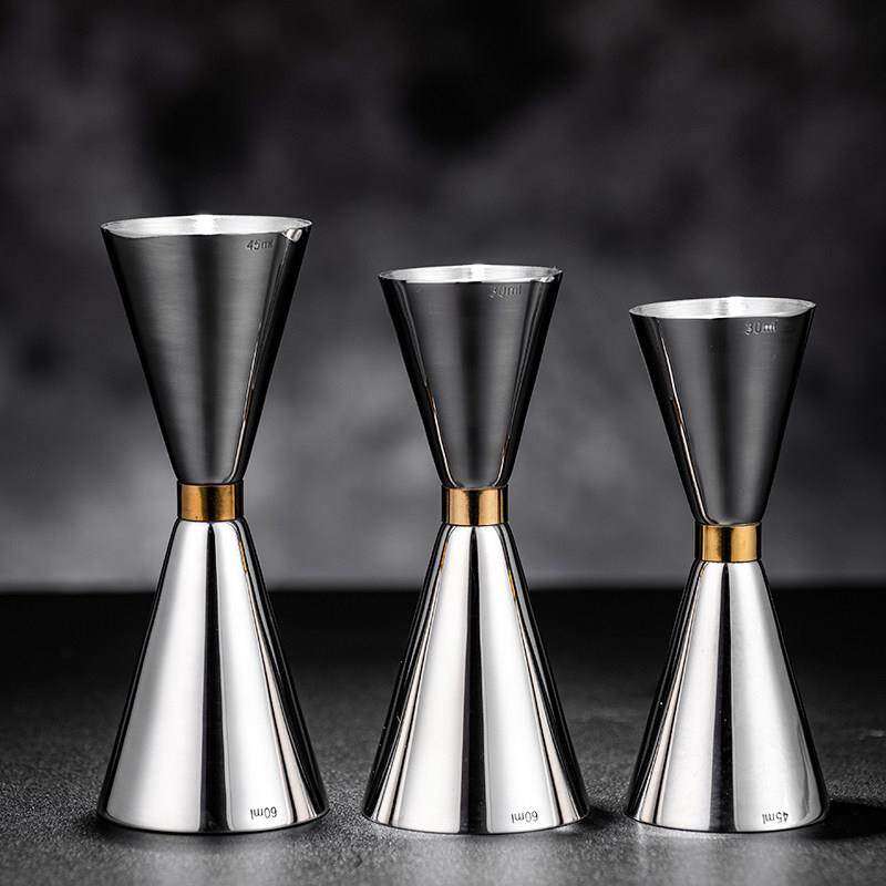 不锈钢量杯304带刻度调酒双头量酒器盎司杯酒吧鸡尾酒工具调酒器