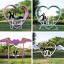 户外景区网红打卡爱心座椅摆件露营拍照相框道具景观装 饰 置布置装