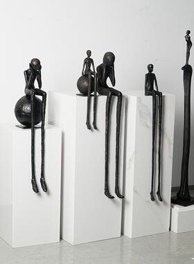 迎TZ-088塑宾人物雕抽象铁艺摆客件楼酒店售处软装搭配厅玄关装置