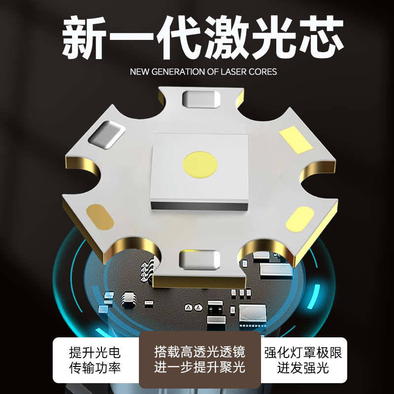 夜钓灯钓鱼专用感应超长续航强光超亮充电大功率变焦头戴式手电筒