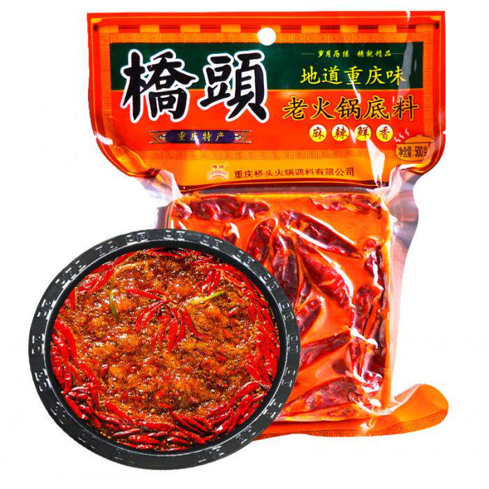 桥头重庆牛油火锅底料500g老火锅麻辣烫香锅香辣虾毛血旺火锅食材图片