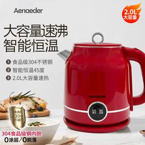 Aenaeder艾纳迪2L烧水壶复古高端食品级不锈钢双层保温电热烧水壶