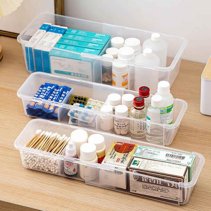 药物收纳盒可伸缩药品整理置物架家用医药箱抽屉式深柜橱柜储物盒
