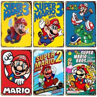 MINISO Super Mario Bowser Kart Metal Poster and Print Tin Si